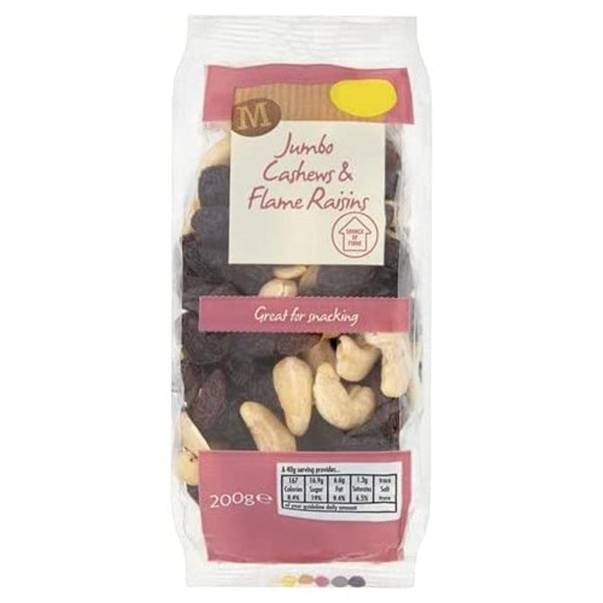 Morrisons Jumbo Cashews & Flame Raisins 200g