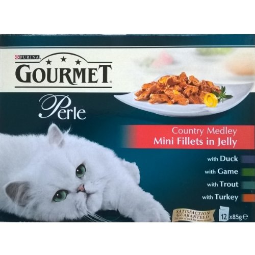 Gourmet Perle Country Medley Mini Fillets in Jelly Pouches - 12 x 85gm