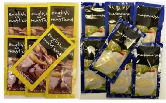 Lichfields English Mustard and Mayonnaise Sauce Sachets, Condiment Portions, Variety Pack - 200 Sachets