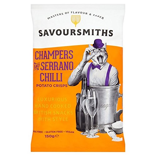 SAVOURSMITHS Champers & Serrano Chilli Luxury English Potato Crisps 150g
