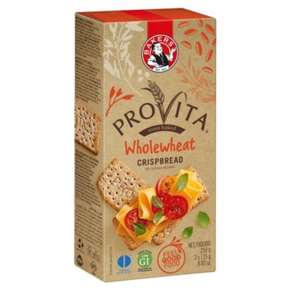 Bakers Provita Wholewheat Crispbread 250 g UK UK Pack of 3