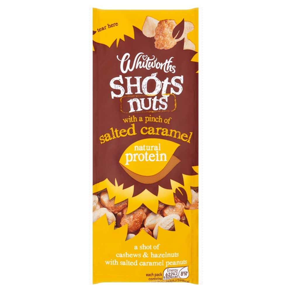 Whitworths Salted Caramel Shots Nuts 25g