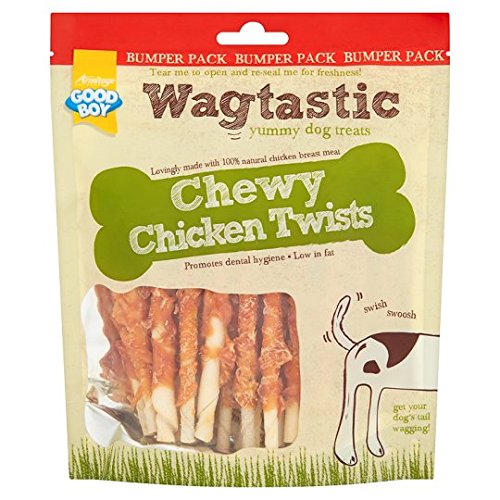 Goog Boy Wagtastic Chicken Twists Dog Chew Treats, 320g