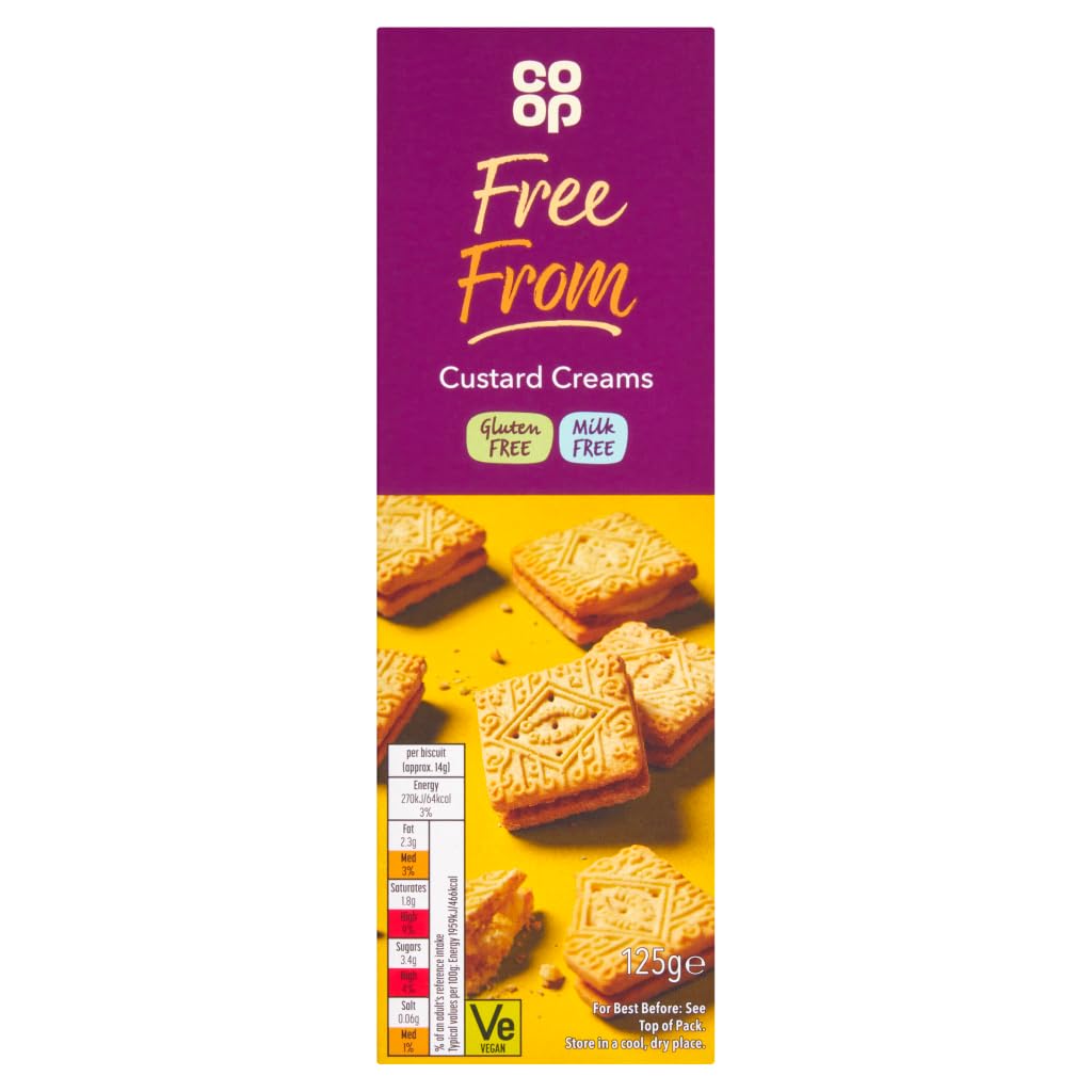 Co-op Free from Custard Creams 125g
