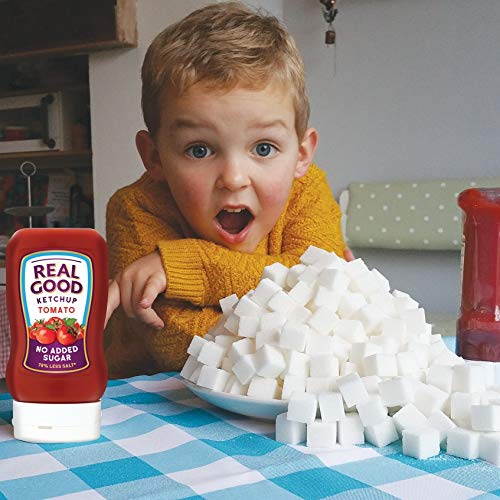 Real Good Ketchup, No Added Sugar Tomato Ketchup 310g |Recyclable | Vegan | Natural | Gluten & Dairy Free