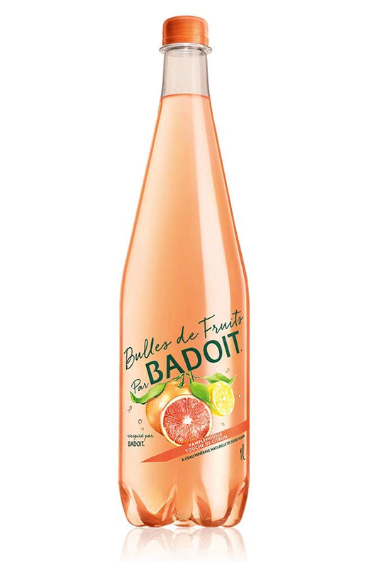 Badoit Fruit Bubbles Water Flavoured Grapefruit Lemon 1 Litre
