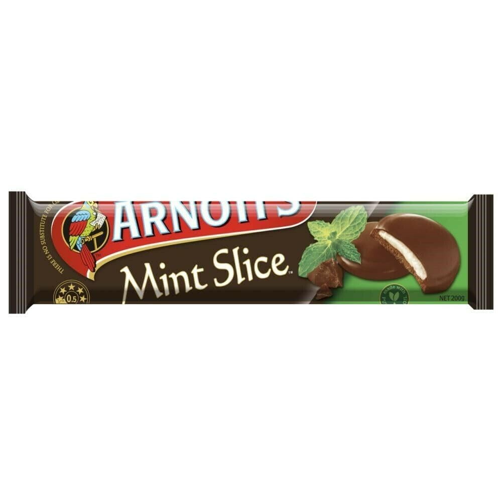 Arnotts Chocolate Mint Slices 200g