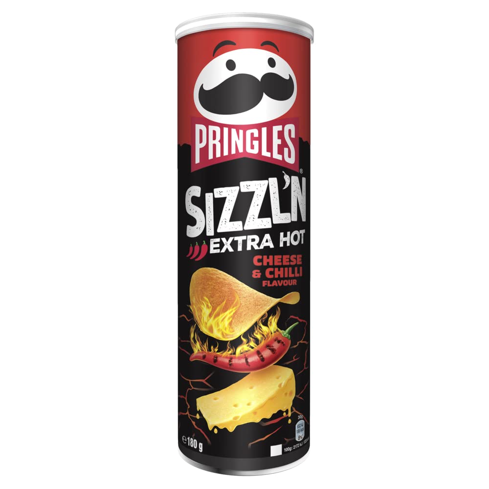 Pringles Sizzl'n Extra Hot, Cheese & Chilli, 180g