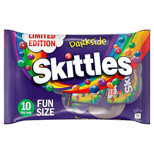 Skittles Limited Edition Darkside Fun Size Pack 10x18g Bags