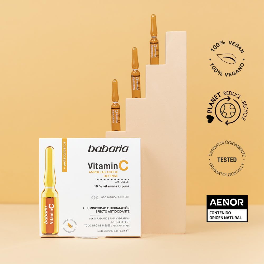 BABARIA Vitamin C Antioxidant Ampoules - 5 units of 2ml