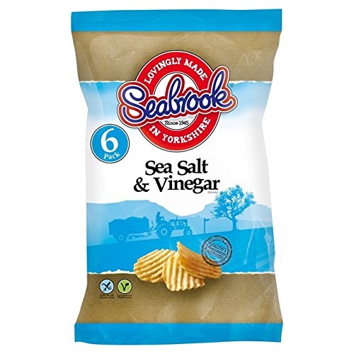 Seabrook Crinkle Cut Crisps Salt & Vinegar 6 x 25g