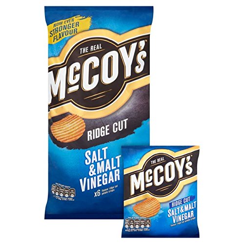 McCoys Salt & Malt Vinegar Crisps, 6x32g