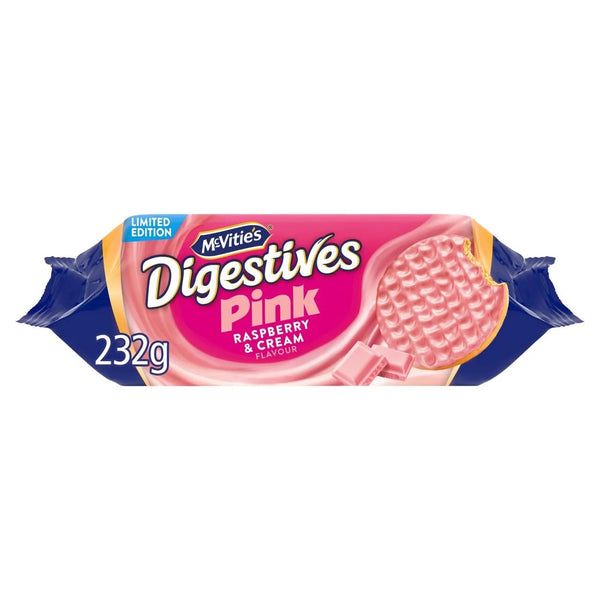 McVitie's Digestive Pink Raspberry & Cream Flavour, 232g