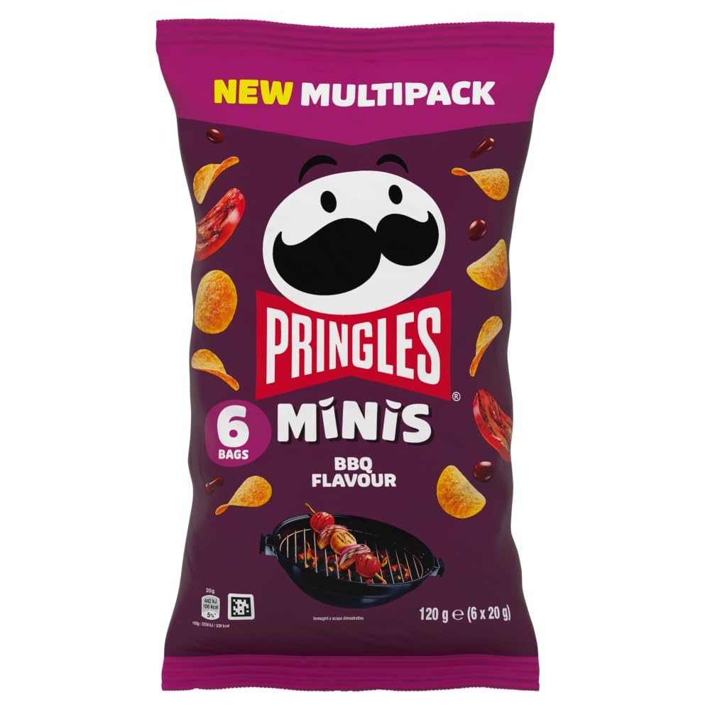 Pringles Minis BBQ Multipack Crisps 6x20g