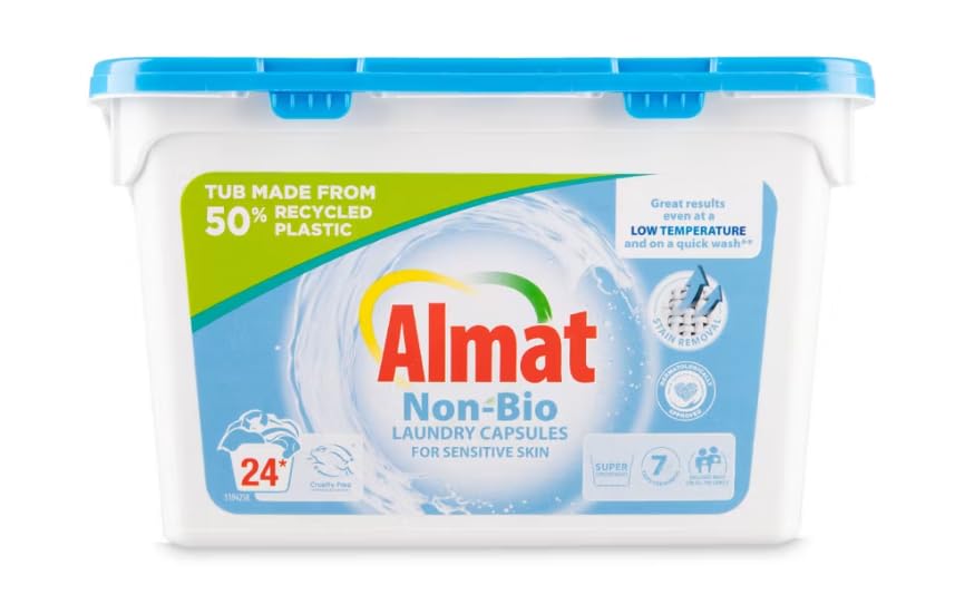 Almat Non-Bio Laundry Capsules, 24 Washes (Pack of 2)