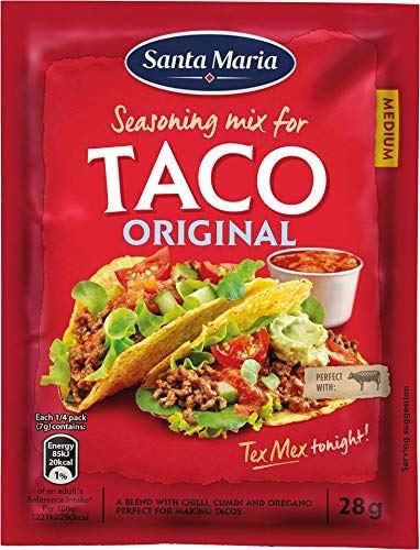 Santa Maria Tex-Mex Taco Seasoning Mix, Medium (6x28g)