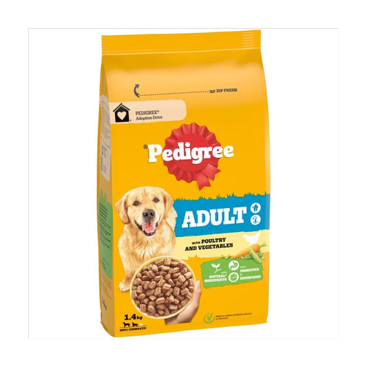 Pedigree Dog Complete Dry with Poultry and Vegetables 1.4kg
