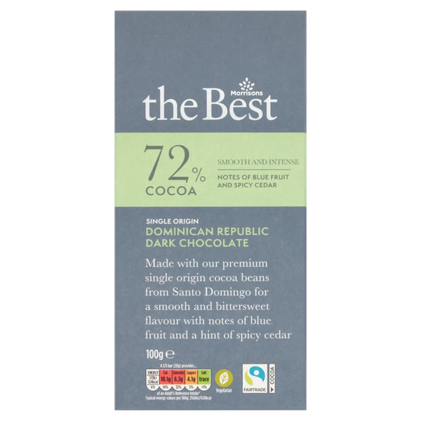 Morrisons The Best 72% Dark Chocolate, 100g