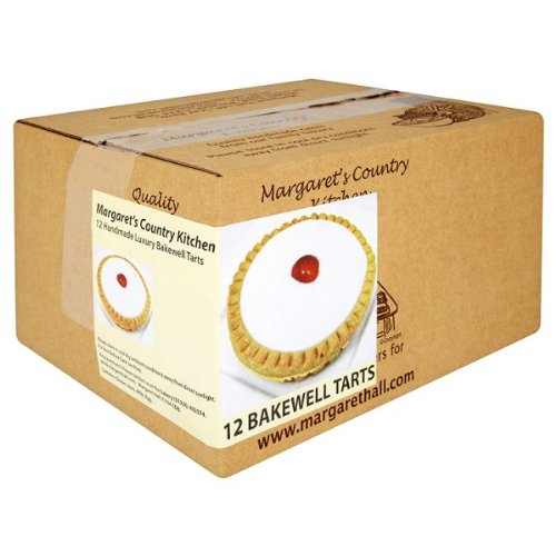 Margaret's Country Kitchen 12 Handmade Luxury Bakewell Tarts (Pack of 12 x Sgl)