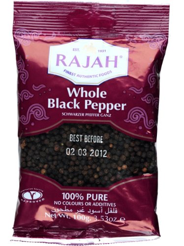 Rajah Whole Black Pepper 20x100g