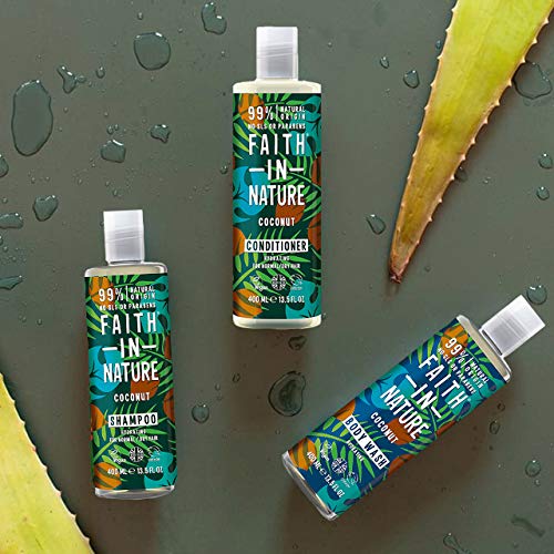 Faith In Nature Coconut Natural Shower Gel and Foam Bath, 400ml