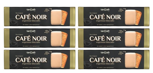 Van Delft Café Noir Espresso Biscuits, the Number 1 Coffee Dipping Biscuit, Pack of 6