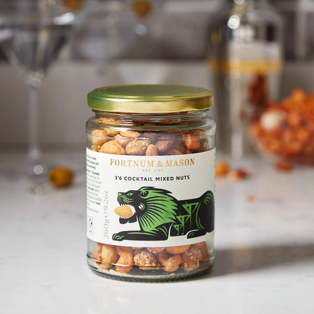 Fortnum & Mason 3'6 Cocktail Mixed Nuts, 260g