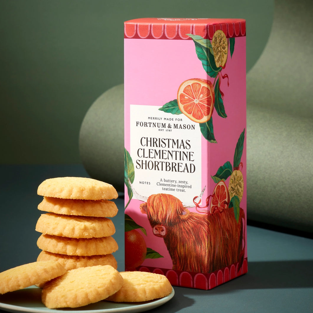 Fortnum & Mason Christmas Clementine Shortbread, 125g