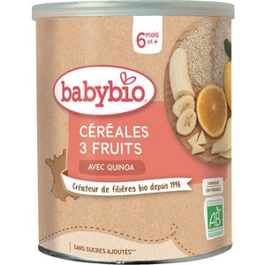 BabyBio Cereales 3 Fruits 220g
