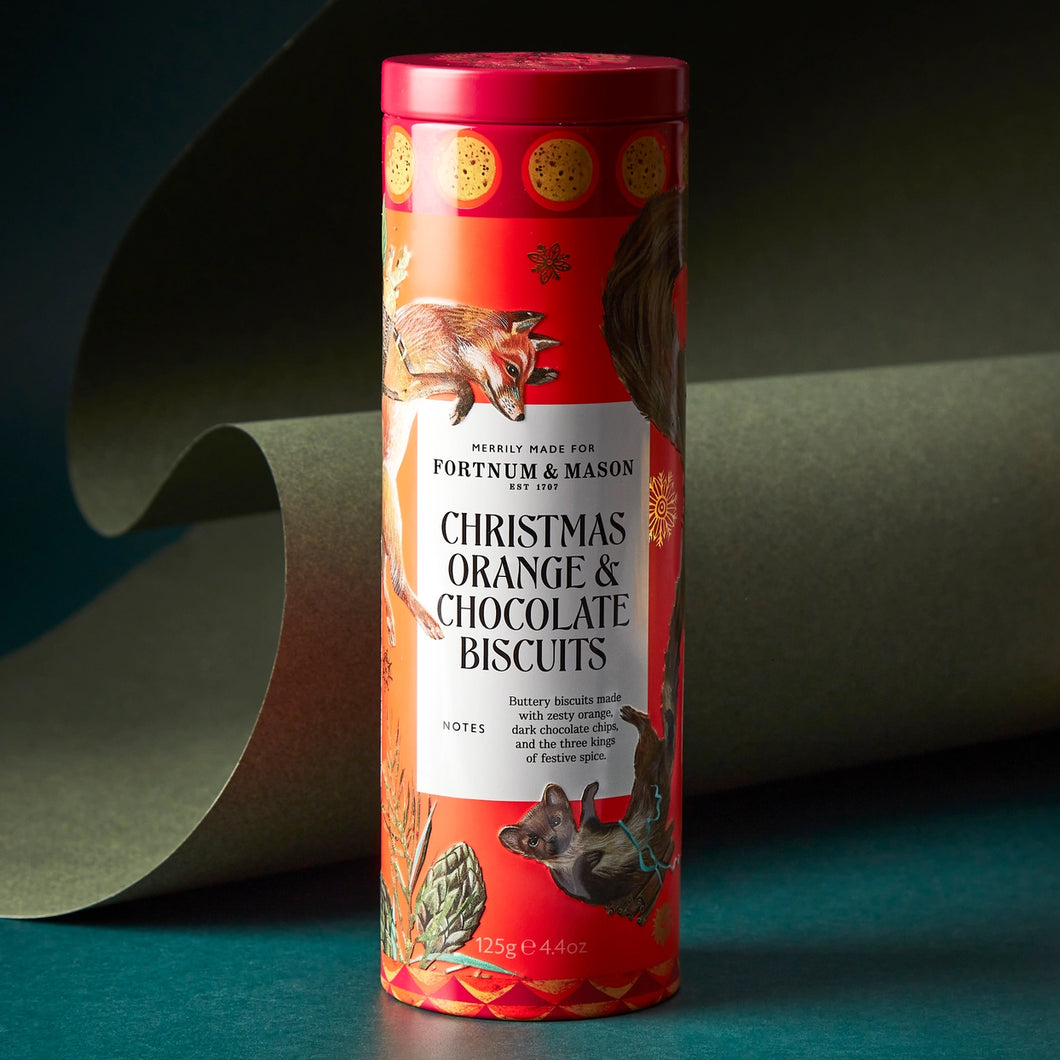 Fortnum & Mason Christmas Orange & Chocolate Biscuits, 125g