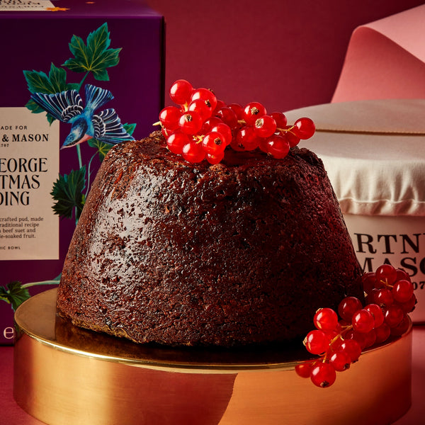 Fortnum & Mason King George Christmas Pudding in Ceramic Basin, 1.36kg