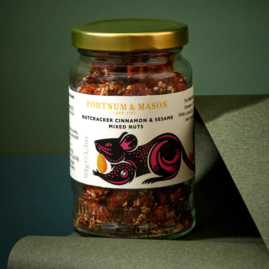Fortnum & Mason Christmas Cinnamon Sesame Caramelised Mixed Nuts, 95g
