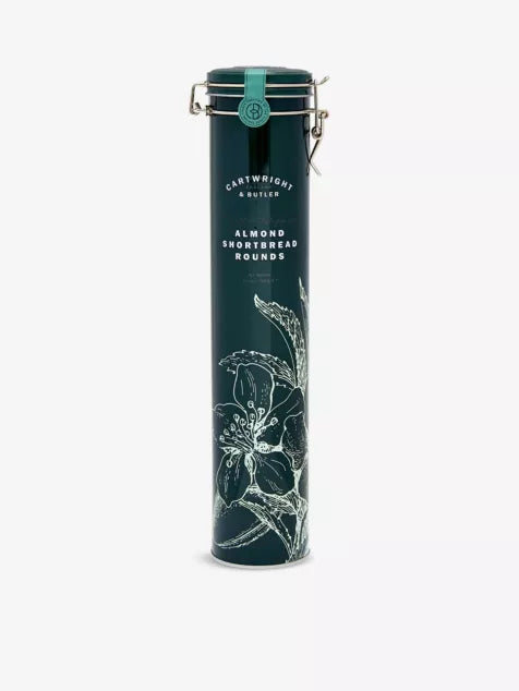 Cartwright & Butler Almond Shortbread in Tall Tin 300g