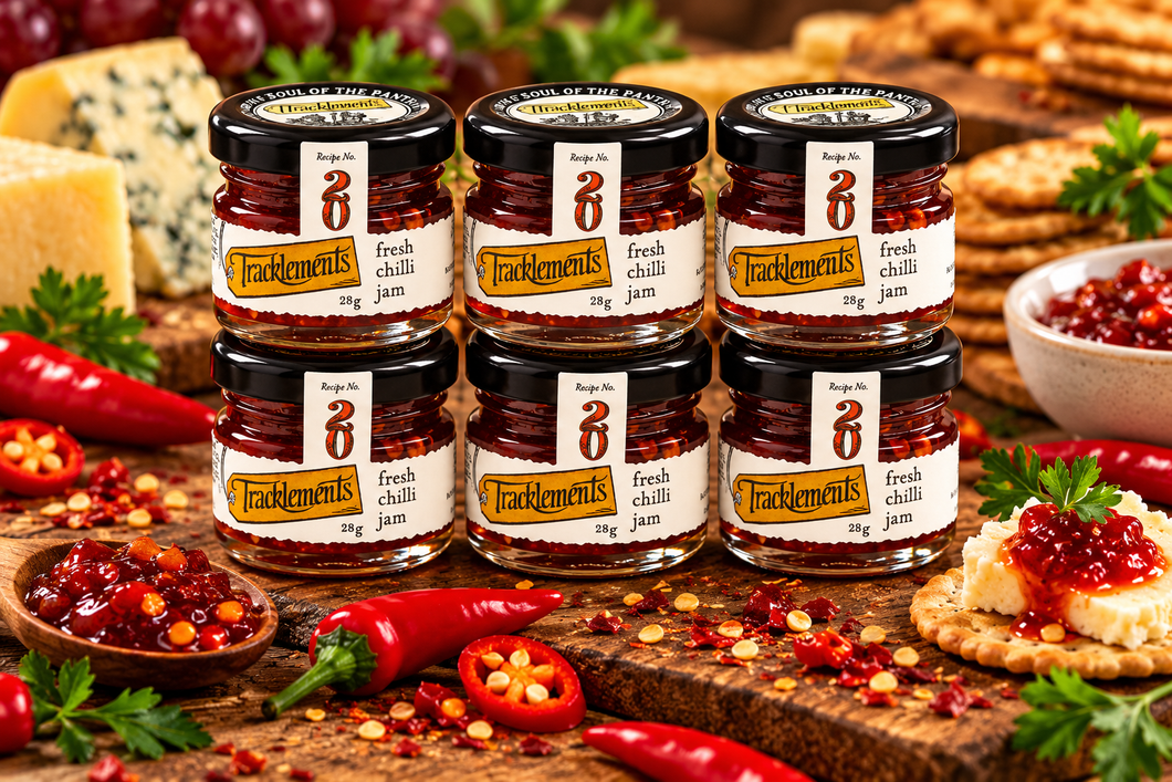Tracklements Fresh Chilli Jam Mini 28g - Pack of 6