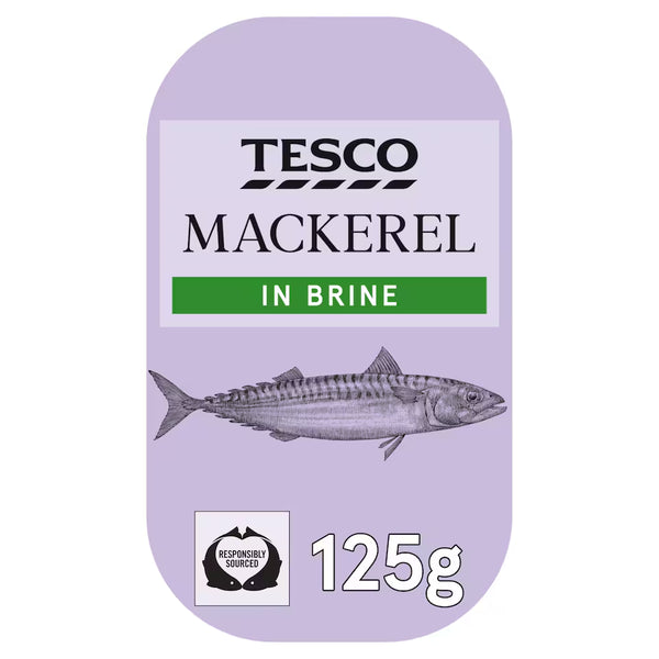 Tesco Skinless Boneless Scottish Mackerel In Brine, 125g