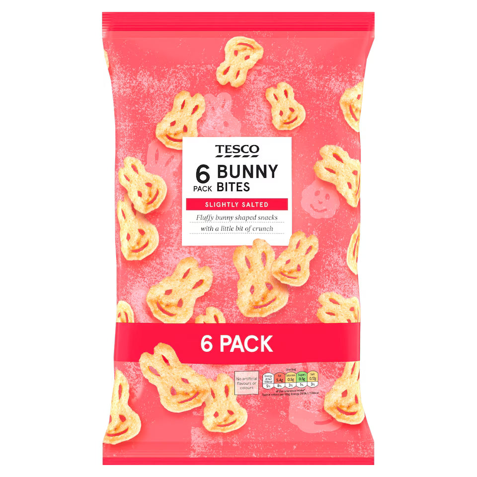 Tesco Bunny Bites Snacks, 6x19g