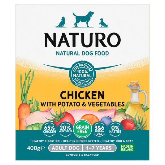 Naturo Grain Free Chicken Potato Dog Food, 400g