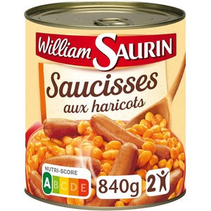 William Saurin Sausages with Beans 840g