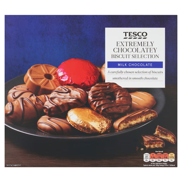Tesco Extremely Chocolatey Biscuit Selection - Milk Chocolate 400g