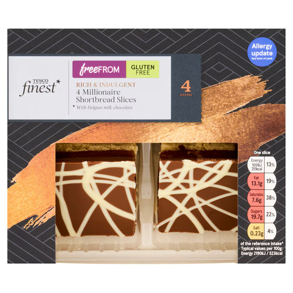 Tesco Finest Free From Millionaire Short Bread Slices