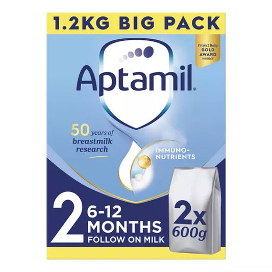 Aptamil 2 Follow On Milk 6-12 Months 2 x 600g