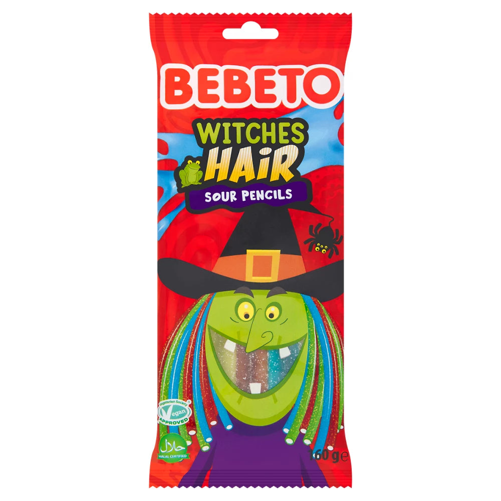 Bebeto Witches Hair Sour Pencils 160g
