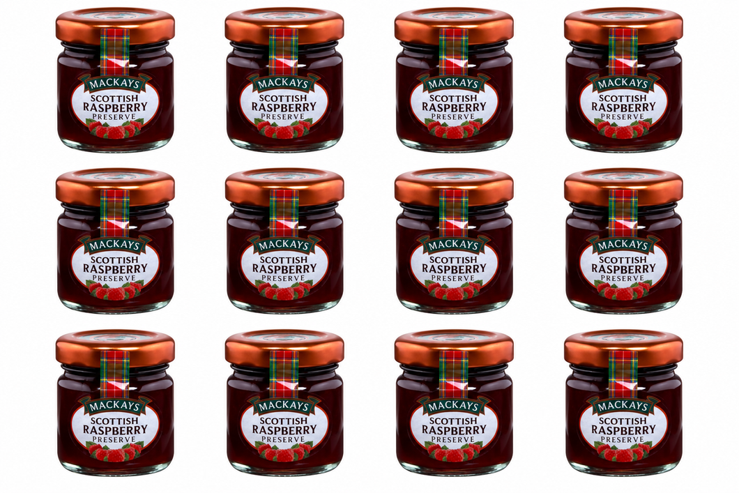 Mackays Mini Raspberry Mini Jar 42g, Pack of 12