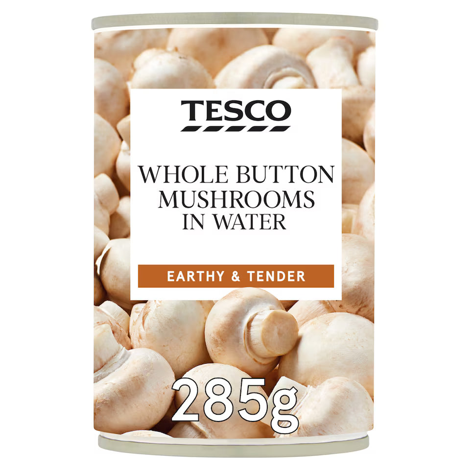 Tesco Whole Button Mushroom, 285g