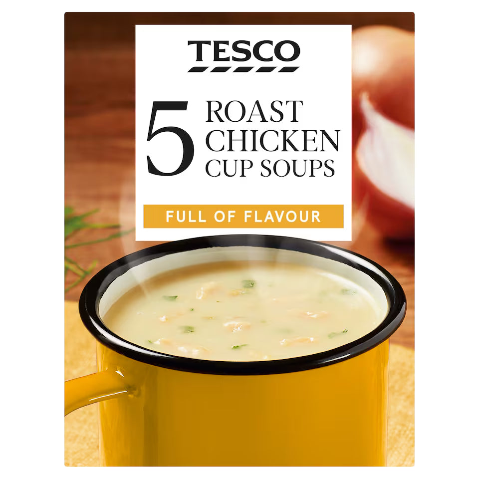 Tesco 5 Roast Chicken Cup Soup, 130g
