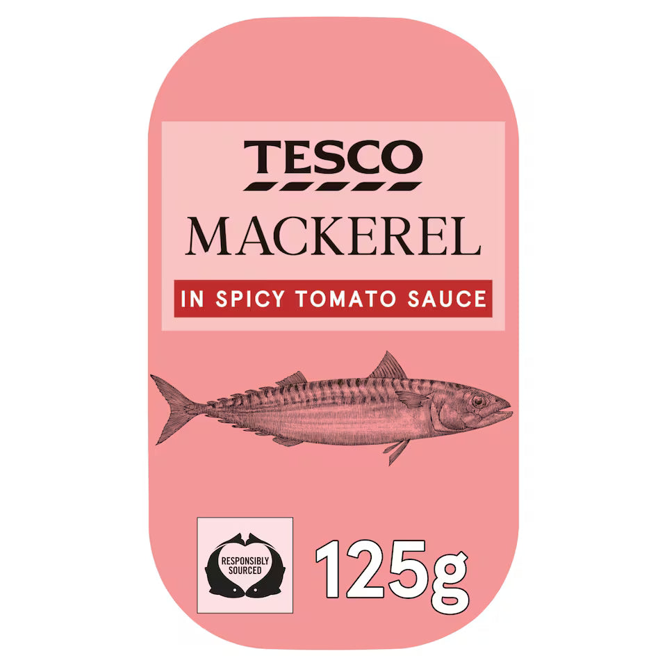 Tesco Skinless Boneless Scottish Mackerel Spicy Tomato Sauce, 125g