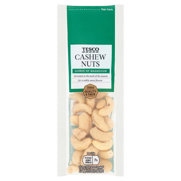 Tesco Cashew Nuts, 25g