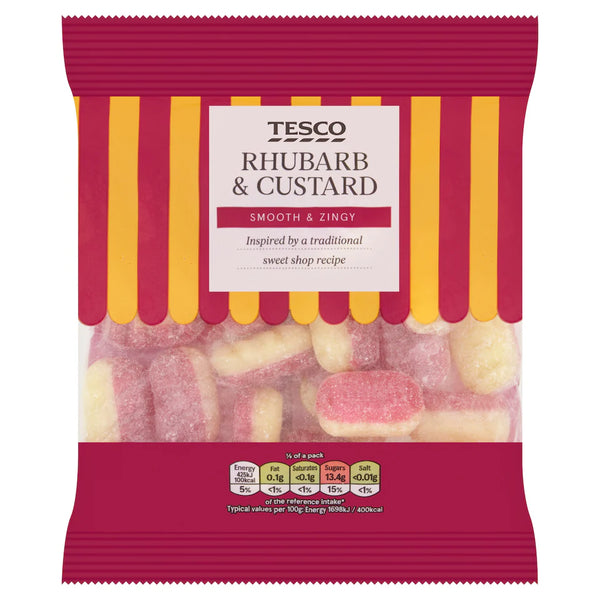 Tesco Rhubarb And Custard Sweets, 200g