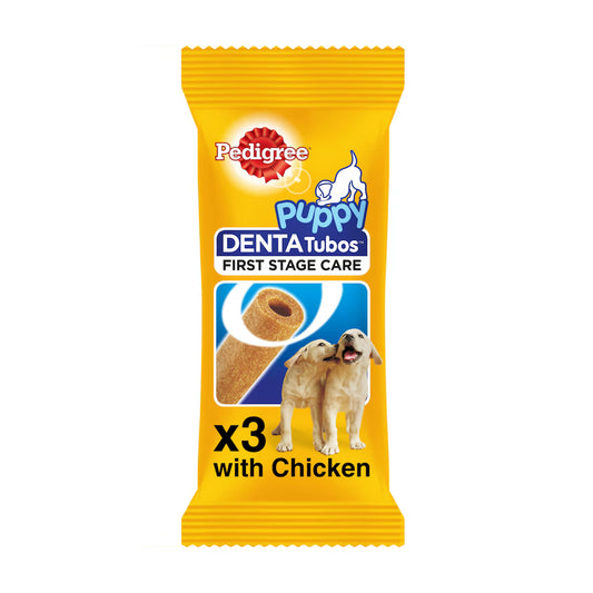 Pedigree Denta Tubo Puppy Dog Treats, 3 Dental Sticks