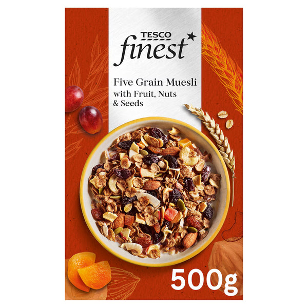 Tesco Finest Fruit Nut & Seed Muesli 500G